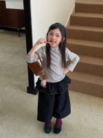 【100-160】長袖トップスorパンツ 女の子 ハイネック すっきりデイリー使い - 画像 (5)