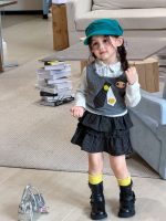 【80-140】長袖トップスorスカート 女の子 おしゃれ 学院風 レイヤード風 - 画像 (3)