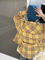 【100-160】長袖シャツ 男の子 チェック柄 クラシック お出かけ - 画像 (3)
