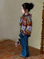 【100-160】カーディガン 女の子 韓国風 フード取り外し可能 カジュアル - 画像 (3)