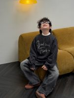【90-160】トレーナー 男の子 英字プリント 裏起毛 あったか 着回しやすい - 画像 (3)