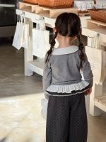 【80-140】長袖トップスorパンツ 女の子 丸襟 可愛い ガーリー - 画像 (4)