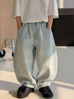 【90-160】デニムパンツ 男の子 シンプル トレンド 合わせやすい - 画像 (3)