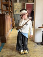 【80-130】長袖Tシャツorパンツ 女の子 犬柄 ボーダー 可愛い