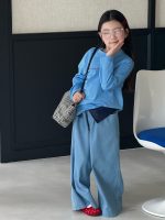 【100-150】デニムパンツ 女の子 韓国風 ゆったり レトロ - 画像 (4)