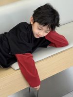 【100-160】長袖Tシャツ 男の子 シンプル 配色 レイヤード風 - 画像 (8)