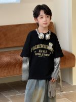 【100-160】長袖Tシャツ 男の子 レイヤード風 トレンド クール - 画像 (4)