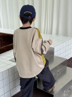 【100-160】長袖Tシャツ 男の子 カジュアル 配色 お出かけ - 画像 (6)