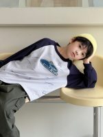 【100-160】長袖Tシャツ 男の子 配色 プリント 着せやすい - 画像 (4)