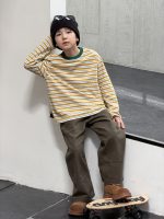 【100-170】長袖シャツ 男の子 ボーダー柄 コットン 配色 ベーシック - 画像 (5)