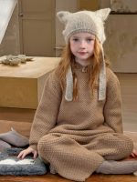 【90-140】セットアップ 女の子 ニット あったか ナチュラル - 画像 (5)