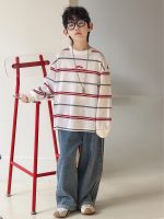 【90-160】長袖Ｔシャツ 男の子 ボーダー柄 配色 カジュアル - 画像 (5)