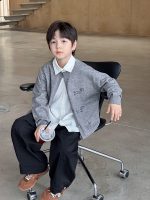 【90-160】ニットカーディガン 男の子 刺繍 韓国風 上品カジュアル - 画像 (5)