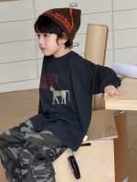 【100-160】長袖Tシャツ 男の子 プリント カジュアル 着せやすい - 画像 (4)