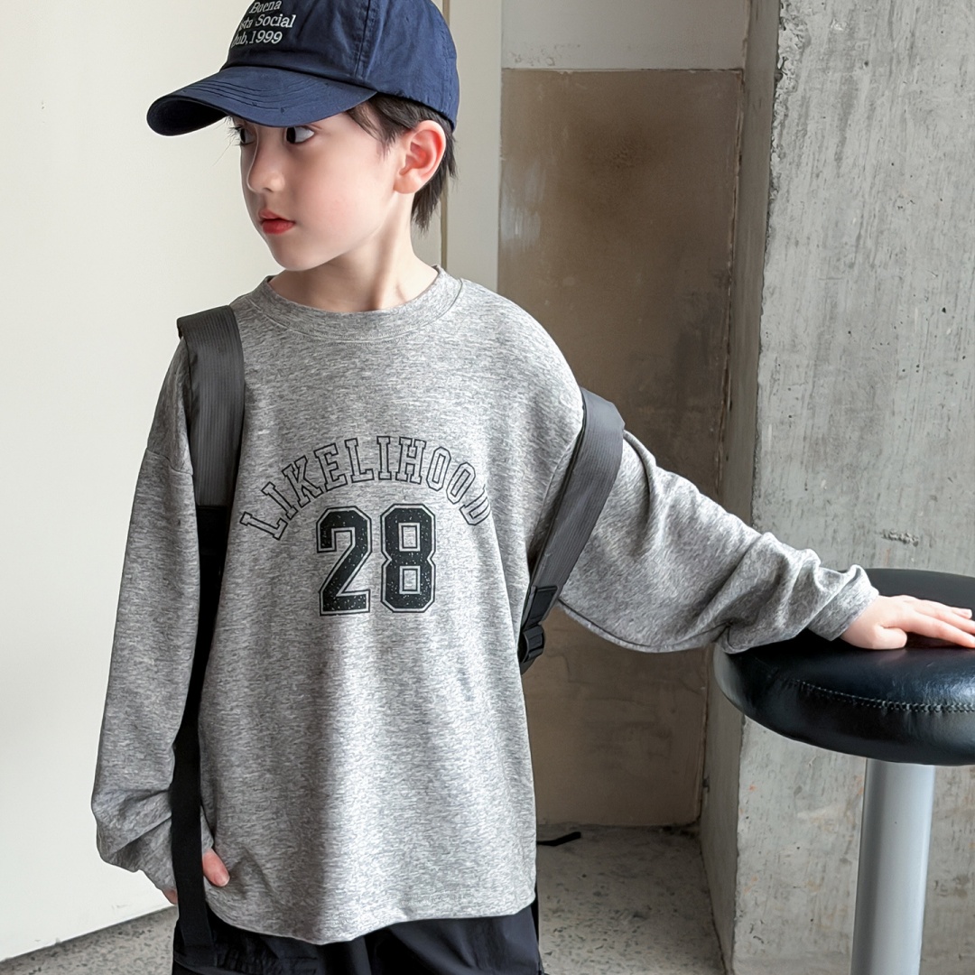 90-160】長袖Tシャツ 男の子 数字柄 プリント 着回しやすい - URBAN MINI