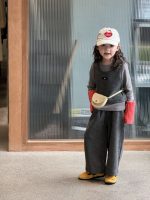 【90-140】三点セット ベスト&長袖トップス&ロングパンツ 女の子 韓国風 着回しやすい