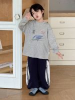 【100-160】スウェット 男の子 韓国風 ゆったり 着回しやすい - 画像 (4)