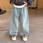 【100-170】デニムパンツ 男の子 韓国風 カジュアル 合わせやすい - 画像 (4)