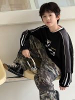 【100-160】長袖Tシャツ 男の子 アメカジ 配色切り替え ストリート - 画像 (4)