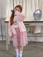 【90-140】カーディガン 女の子 おしゃれ 無地 ガーリー - 画像 (6)