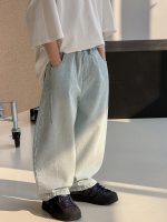 【90-160】デニムパンツ 男の子 シンプル トレンド 合わせやすい - 画像 (4)