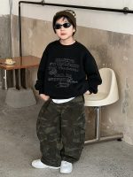 【100-170】トレーナー 男の子 英字プリント ゆったり カジュアル - 画像 (6)