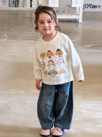 【80-140】長袖トップスorデニムパンツ 女の子 犬柄 キュート カジュアル - 画像 (5)