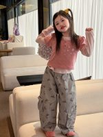 【90-150】長袖Tシャツorパンツ 女の子 レイヤード カジュアル - 画像 (5)