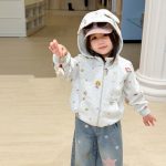 【80-140】ジップパーカーorデニムパンツ 女の子 カートゥーン 星柄 - 画像 (3)