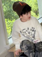 【100-160】ニットセーター 男の子 韓国風 ねこモチーフ ふんわり - 画像 (7)