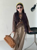 【100-150】長袖Tシャツ 女の子 プリント カジュアル 着回しやすい - 画像 (6)