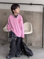 【100-170】長袖Tシャツ 男の子 英字プリント コットン 着回しやすい - 画像 (5)