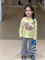 【80-140】長袖Ｔシャツorパンツ 女の子 可愛い クマ柄 着せやすい - 画像 (3)