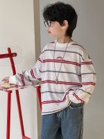 【90-160】長袖Ｔシャツ 男の子 ボーダー柄 配色 カジュアル - 画像 (6)