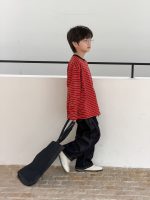 【100-170】デニムパンツ 男の子 韓国風 カーブシルエット ゆったり - 画像 (5)