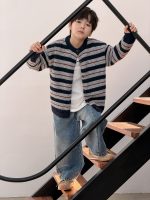 【100-170】カーディガン 男の子 ボーダー柄 やわらか レイヤード - 画像 (7)