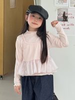【100-150】長袖トップス 女の子 韓国風 こなれ感 レイヤード風 - 画像 (5)