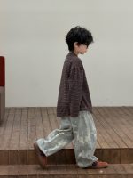 【90-160】長袖Tシャツ 男の子 ボーダー柄 ゆったりシルエット 韓国風 カジュアル - 画像 (5)