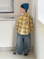【100-160】長袖シャツ 男の子 チェック柄 クラシック お出かけ - 画像 (5)