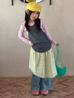 【100-160】長袖Tシャツ 女の子 韓国風 レイヤード風 着回しやすい - 画像 (5)