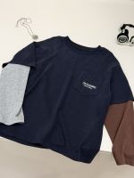 【100-170】長袖Tシャツ 男の子 トレンド カジュアル レイヤード - 画像 (5)