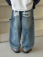 【100-160】デニムパンツ 男の子 アメカジ ワイドシルエット - 画像 (6)