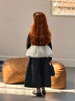 【90-140】ワイドパンツ 女の子 ドット柄 ゆったり ガーリー - 画像 (6)