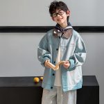 【90-150】デニムシャツ 男の子 襟付き 長袖 韓国風 カジュアル