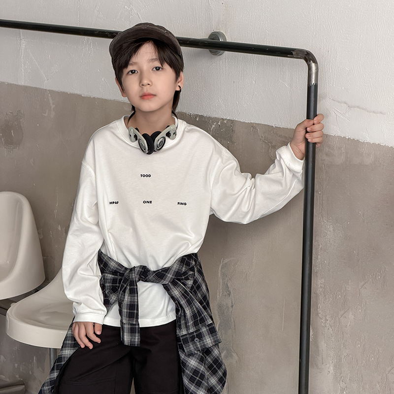 90-160】長袖Tシャツ 男の子 シンプル カジュアル 着せやすい - URBAN