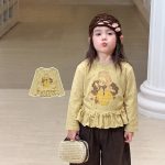【80-140】長袖Tシャツorパンツ 女の子 ドット柄 フリルデザイン - 画像 (6)