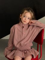 【90-140】2点セット 女の子 チェック柄 韓国風 ジャケット&フリルスカート - 画像 (6)