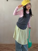 【100-160】長袖Tシャツ 女の子 韓国風 レイヤード風 着回しやすい - 画像 (6)
