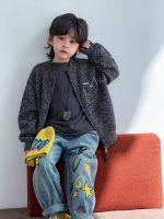 【100-150】ニットカーディガン 男の子 韓国風 クルーネック