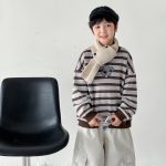 【90-160】トレーナー 男の子 ボーダー柄 裏起毛 カジュアル - 画像 (7)